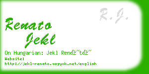 renato jekl business card